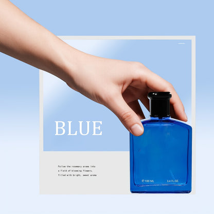 Men's Eau de Toilette Spray - Blue Woody Masculine Fragrance Long Lasting EDT Cologne for Men Daily Use Dates Parties Holiday Gift