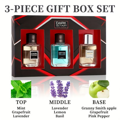 Men's Cologne Gift Set - 3 Piece Eau de Toilette Spray Long Lasting Fragrance for Men, Travel Size 1 oz Each, Perfect for Dating Holidays Everyday Wear & Parties