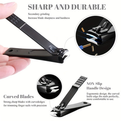 Nail Clipper Set Professional 23pcs Stainless Steel Sharp Blades Fingernail Toenail Trimmer Manicure Pedicure Kit for Men Women Salon Quality Home Nail Care Gift