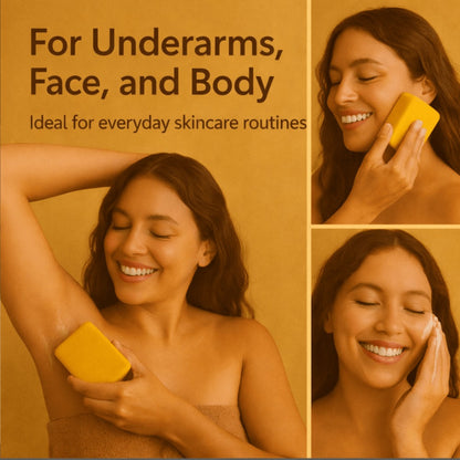 Kojic Acid Soap Turmeric 3-Pack Handmade Face Body Bar with Lemon Essential Oil Coconut Oil Goat Milk Cleansing Moisturizing Acne Backne Radiant Skin Brightening