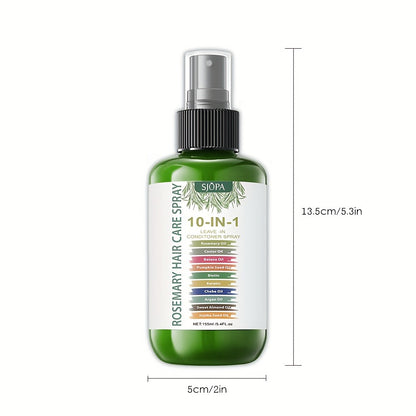 Leave-In Hair Mask 10-in-1 with Argan Oil, Keratin & Coconut Oil - Molecular Repair Treatment for Dry, Damaged & Chemically Treated Hair | No-Rinse Formula