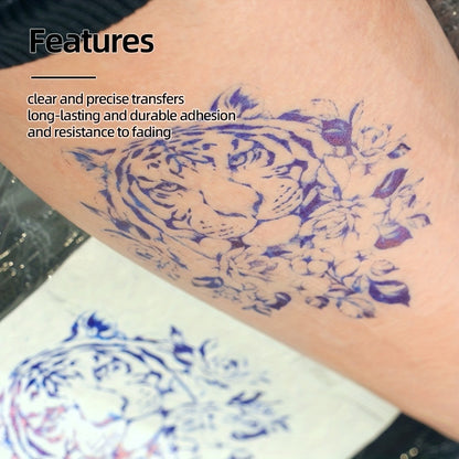 Tattoo Transfer Paper 100 Sheets 4-Layer Thermal Stencil — Professional Tattoo Stencil Paper for Drawing, Tracing & Transfer, Compatible with All Tattoo Machines