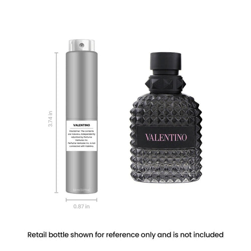 Valentino Uomo Born in Roma Cologne Travel Spray EDT 5ml Men Aromatic Woody Ginger Lavender Iris Patchouli Portable Atomizer