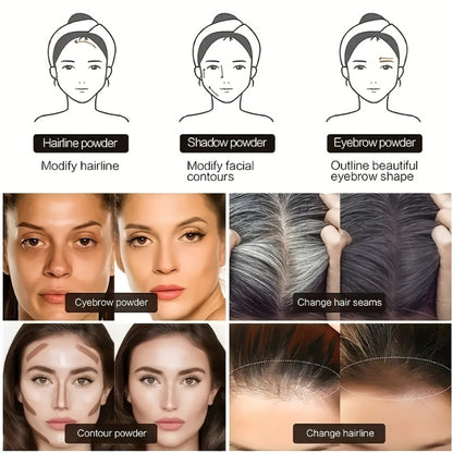 Root Coverage Powder for Thinning Hair - Hairline Concealer with Natural Shadow Effect, Voluminous Lift & Lightweight Formula, Sensitive Scalp Safe, Easy Brush Application for Men & Women All Hair Types