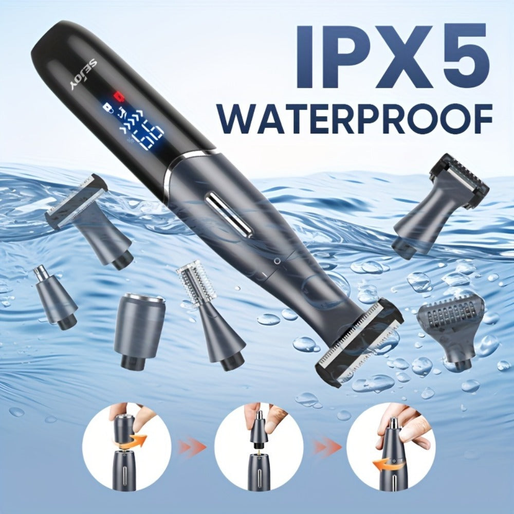 6in 1 Electric Razors for Women&Men, Bikini Trimmer, Hair Remover Kit for Face, Eyebrow, Nose, Arms, Legs And Pubic Hair, Wet And Dry Painless Razor