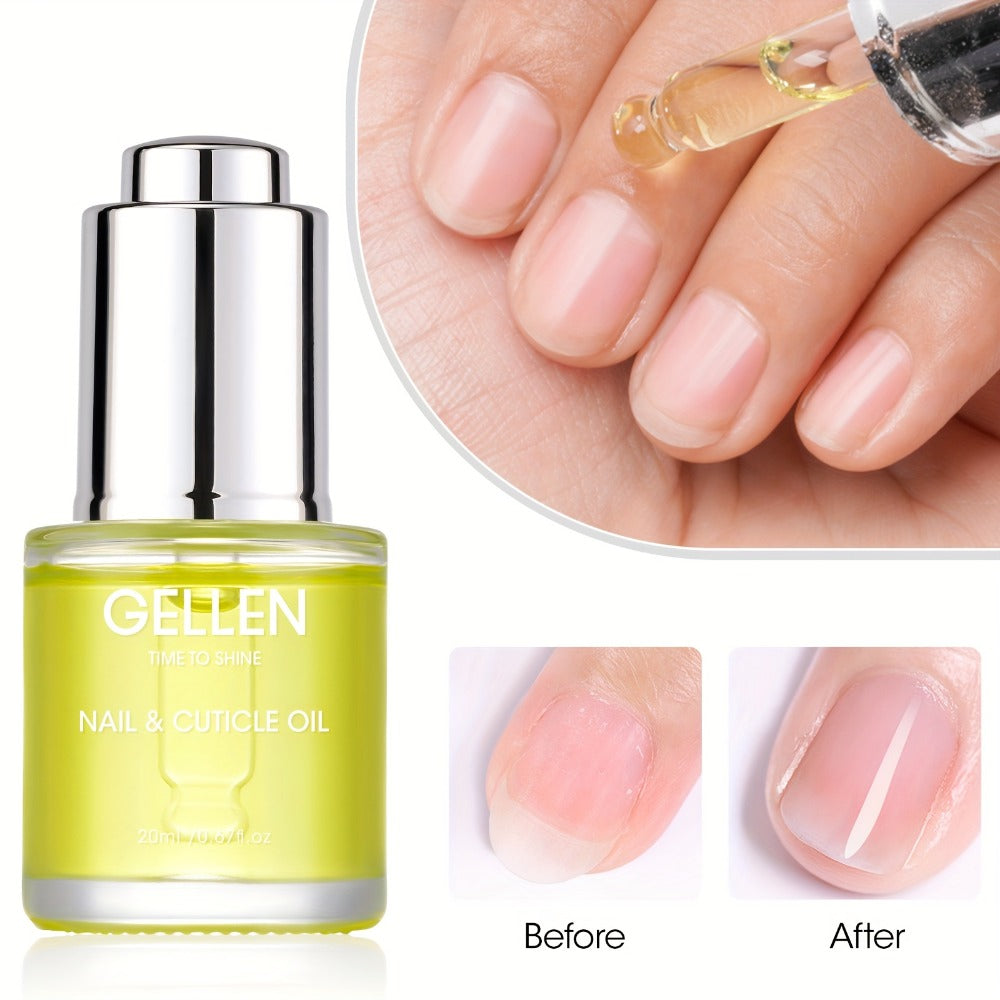 Gellen Cuticle Oil For Nails 0.68oz Nail Oil Cuticle Nail Care Moisturizer Nourishing Oil, New Year/ Christmas Gift For Women