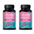 Types I, II, III, V, And X Collagen Supplements - Enriched with Biotin And Keratin, Along with Hyaluronic Acid - Healthy Skin, Nails, And Hair - 120 Capsules