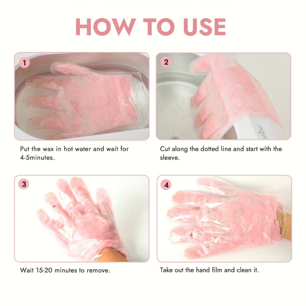 Paraffin Hand & Foot Mask — WAXKISS Moisturizing Wax Mask Set, Lavender & Grapefruit Scent, Non-Greasy Skin Softening Treatment | Portable Hand Foot Care Kit