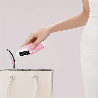 LED Face Neck Shoulder Massager 7-Color Light Therapy Multiple Adjustable Modes USB Rechargeable Facial Beauty Instrument Skin Care Gift for Girls