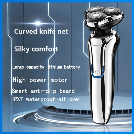 Electric Shaver for Men 4D Floating Triple Blade Waterproof — Wet Dry Razor with LED Battery Display & Type-C Fast Charging, High-End Close Shave Grooming Gift for Dad Husband