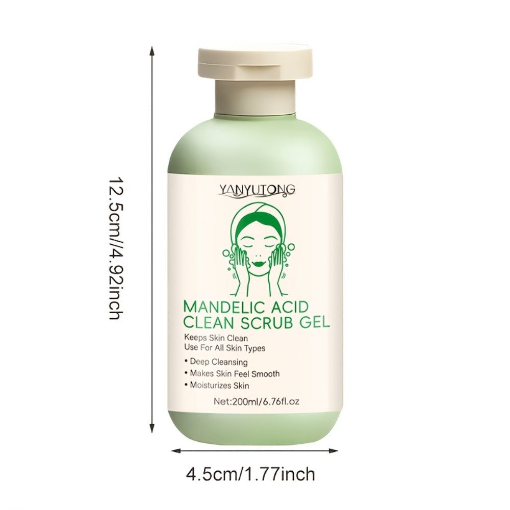 Deep Cleansing Exfoliating Gel, Featuring Mandelic Acid - with Aloe Vera And Rose Extract, Provides Long-Lasting Hydration to Cleanse Pores, Suitable for Daily Use on Both Face And Body