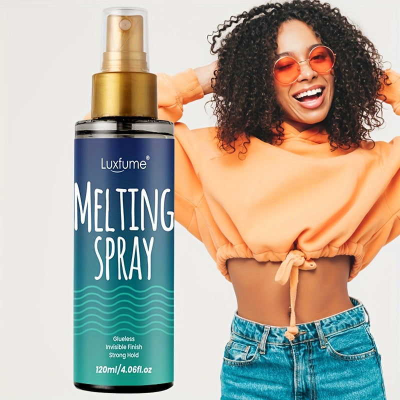 Luxfume Lace Wig Melt Spray-Strong Hold No Residue Quick-Dry Formula Easy to Use & Portable No-Glue Invisible Styling Hair Spray 4.06 Fl Oz, Halloween Essentials