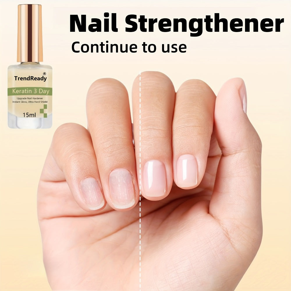 2pcs Nail Hardener for Weak Nails - Waterproof Hardener, Clear Nail Care for Hands And Feet, Alcohol-Free Formula, Beauty Enthusiasts, Nail Art Supplies, Nail Glue, Nail Stacking, Nail Color Enhancement, Nail Gloss, Nail Care, Nail Softener