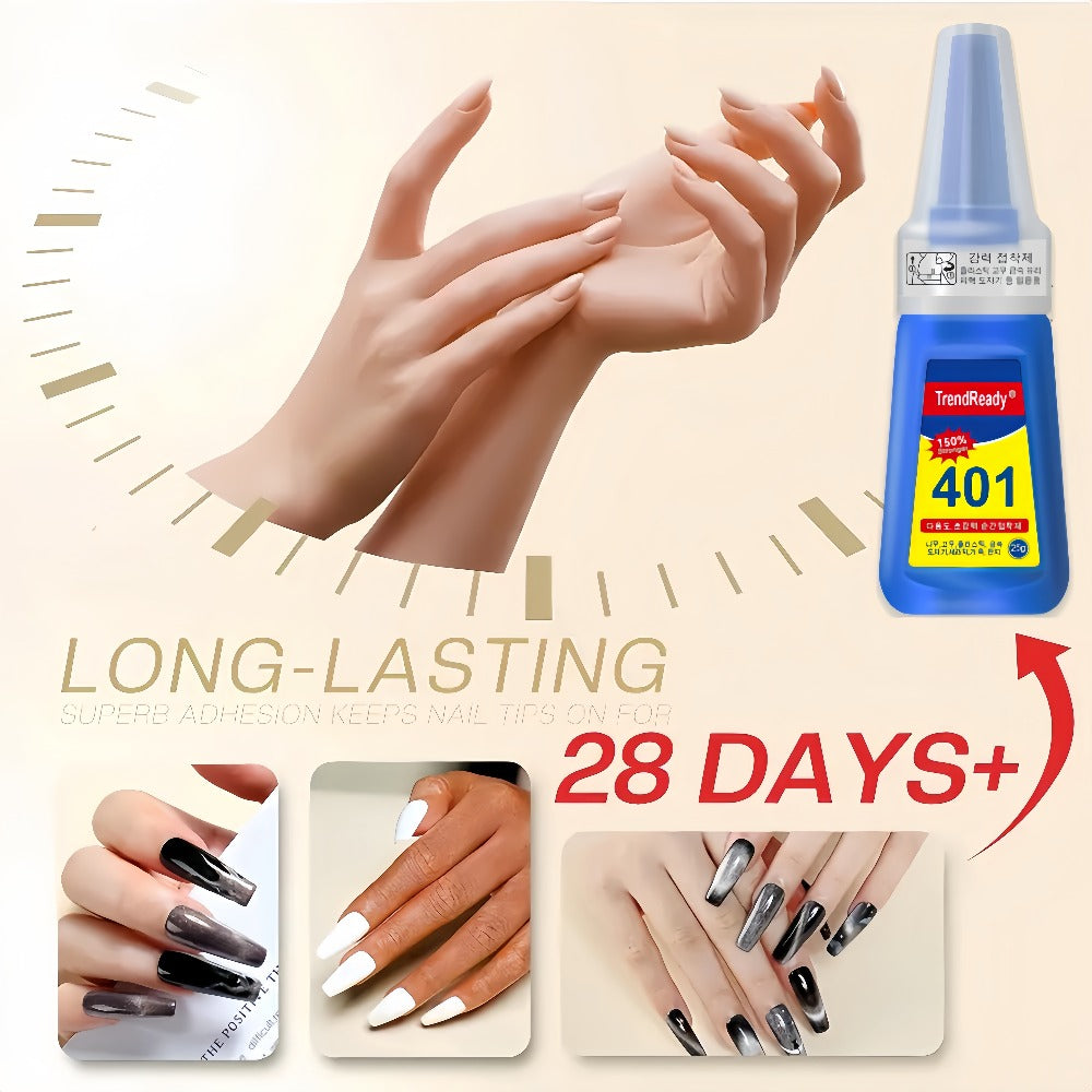 2 Bottles Large Capacity Super Nail Glue | 25G/Bottle Long Lasting, No Lamp Needed, Fast-Bonding, Fast Drying & Waterproof Nail Glue | Extra Hold Nail Glue, Nail Glue for Press on Nails, Fake Nails, Nails Art, Nail Supplies for Women, Nail Glue Set