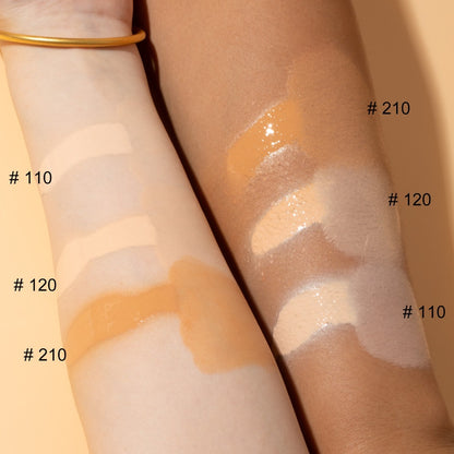 Liquid Foundation Spray with Brush 2PCS Matte Finish Panthenol & Hyaluronic Acid for Sensitive Dry Mature Skin Non-Sticky Natural Flawless Coverage Women