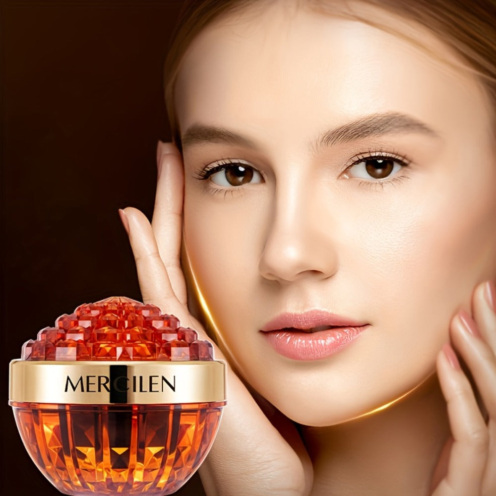 MERCILEN GANODERMASPORES COLLAGEN CREAM with Hyaluronic Acid & Ganoderma Lucidum Extract - Alcohol-Free, Non-Greasy Moisturizing Face Cream for All Light Beige Types, Including Sensitive & Dry Light Beige - Youthful Contour, Soft & Smooth Light