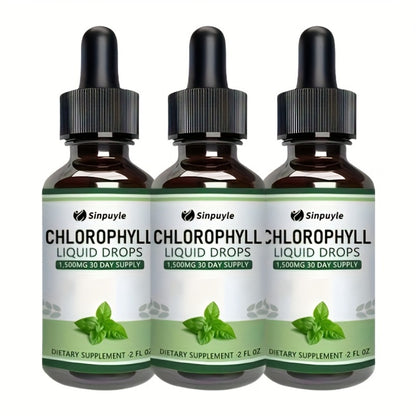 Chlorophyll Liquid Drops – Immune Support, Internal Deodoriser & Skin Health Supplement | Natural Mint Flavour, 4 Month Supply | ShopVora UK