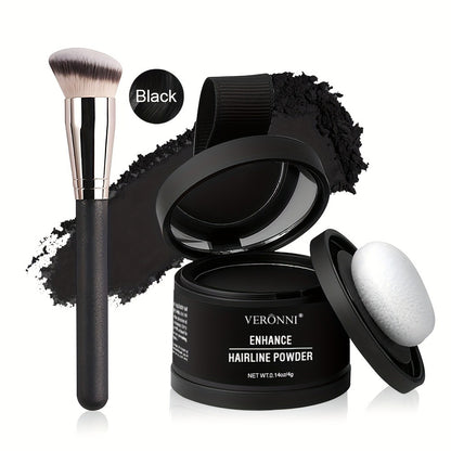 Hairline Shadow Powder Kit with Brush — Instant Waterproof Hairline & Hair Root Concealer | Natural Seamless Finish | 6 Shades for Men & Women