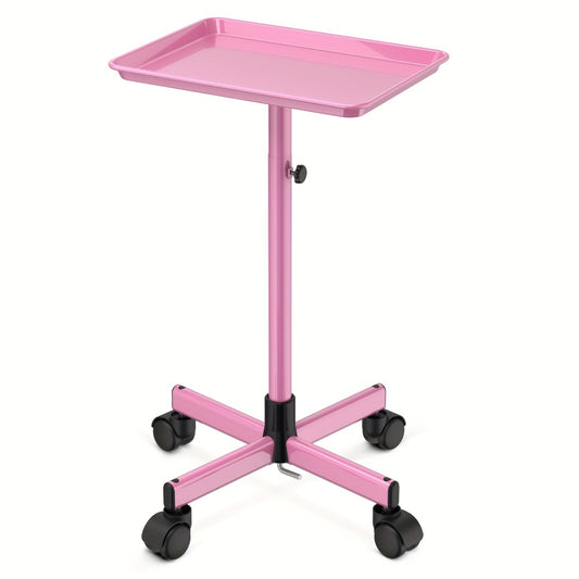 Salon Tray On Wheels- Premium Aluminum Tattoo Tray- Adjustable Salon Service Rolling Tray Hairdresser Cart With Spa Rolling Tray, Valentines Gifts, Valentines Day Gift For Her, Valentines Day Gift For Wife, Valentines Day Gift For Girlfriend