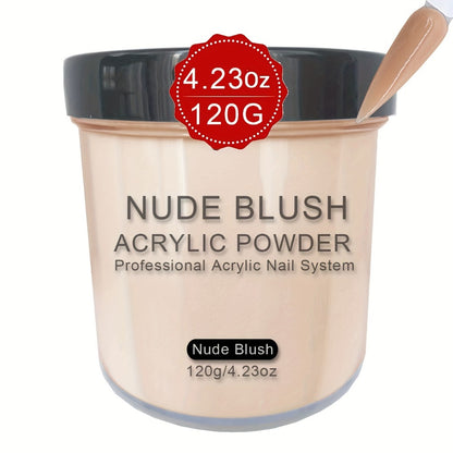 Acrylic Nail Powder Nude Beige 4oz for Nail Extensions Sculpting Salon DIY Manicure Long-Lasting Professional Acrylic System