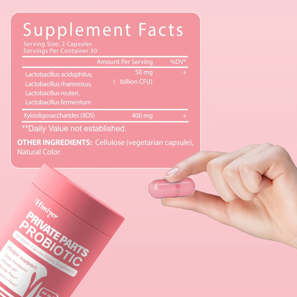 [Probiotic Capsules] Women's Parts Probiotic Capsules - Lactobacillus Acidophilus And Lactobacillus Rhamnosus Combination for Balancing The Private Flora of Intimate Areas