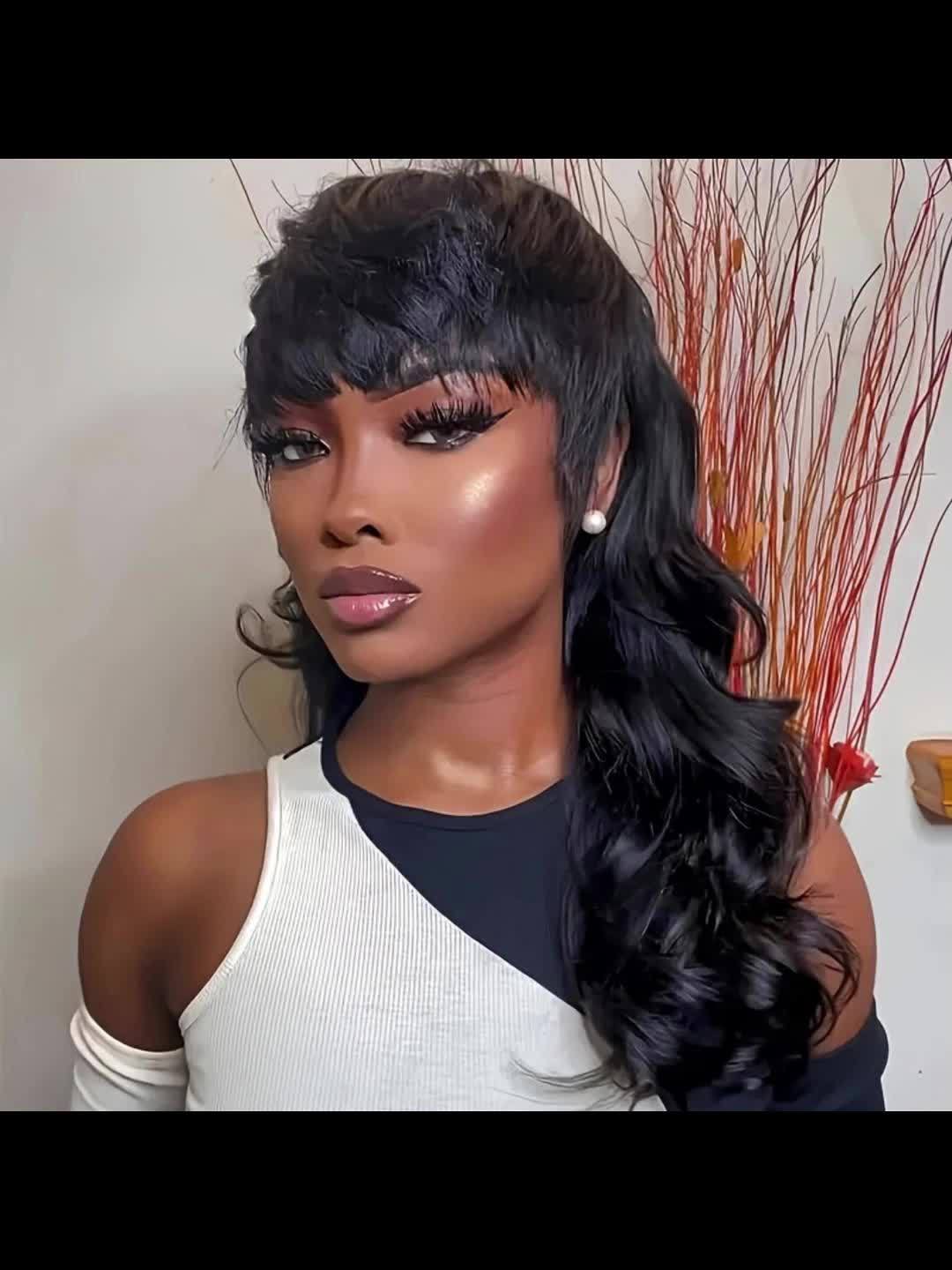 Chic And Easy-To-Style Pixie Wig - Long Deep Wave Synthetic Hair for Women, Perfect for Parties, Everyday Wear, Festivals, And Beginners, with a High Density of 150%