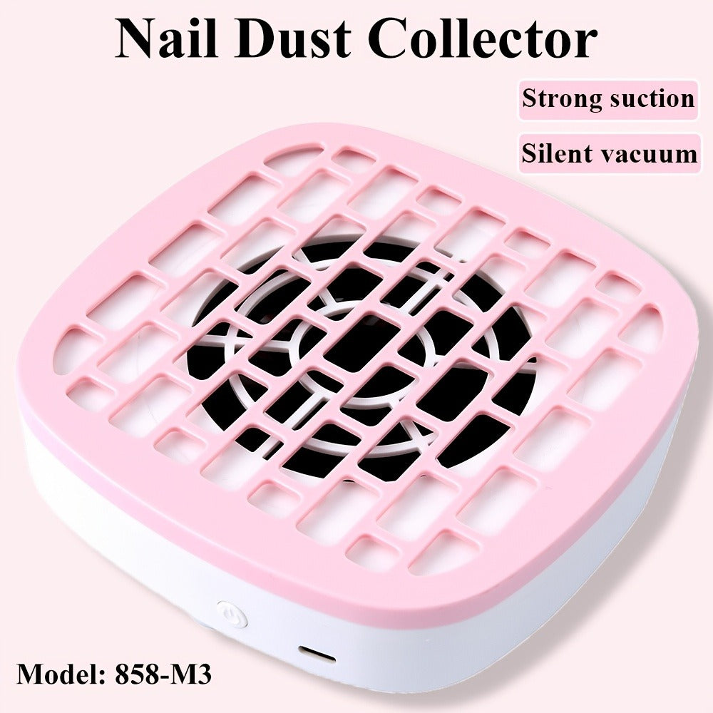 Nail Dust Collector Desktop USB Electric Nail Vacuum Fan Powder Removal Machine for Manicure Nail Drill Salon Home Use White Pink Blue Purple
