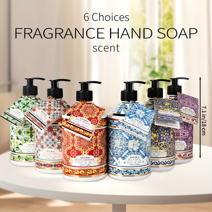 Liquid Hand Soap 2 Bottles 21.3 fl oz Each - Foaming Pump Dispenser with 5 Scents, Moisturizing Gel Formula for All Skin Types, Home Office & Travel Hand Wash