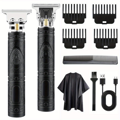Cordless Hair Clipper & Beard Trimmer Kit for Men – USB Rechargeable Electric Haircut Set with 4 Guide Combs | Professional Home Barber Kit, Portable Grooming Tool | Father’s Day Gift for Men