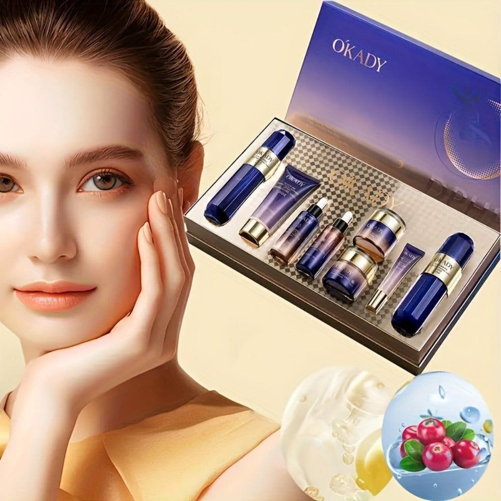OKDAY Hydrolyzed Collagen, Sodium Hyaluronate, Makes Skin Feel Smooth, Looks Younger, Firmer, Enhances Skin Elasticity, Skin Care Kits, High-End Skin Care Products, Gifts for Women, Thanksgiving Gifts, Suitable for Gifts - Christmas/ New Year/Gifts
