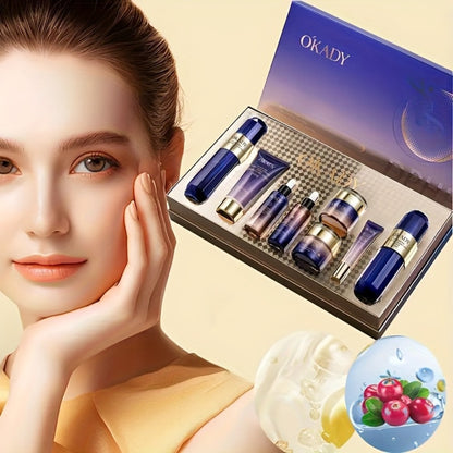 Collagen & Hyaluronic Acid Skincare Set – 8-Piece Anti-Aging Kit for Firmer, Smoother & Younger-Looking Skin, Enhances Elasticity, Premium Gift for Women