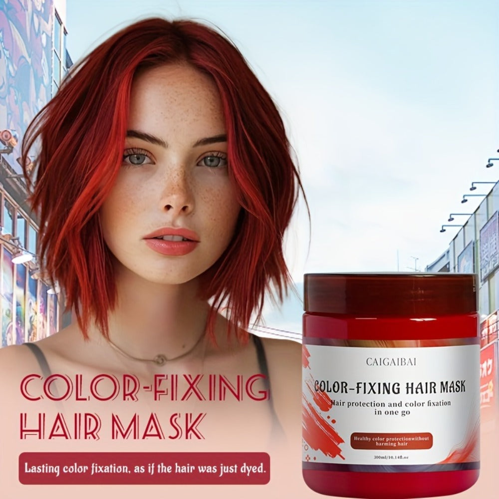 Rosemary Hair Mask Intensive Conditioner & Color Reviver for Dyed Hair - Deep Conditioning Fortifying Treatment All Hair Types Red Purple Gray 300ml