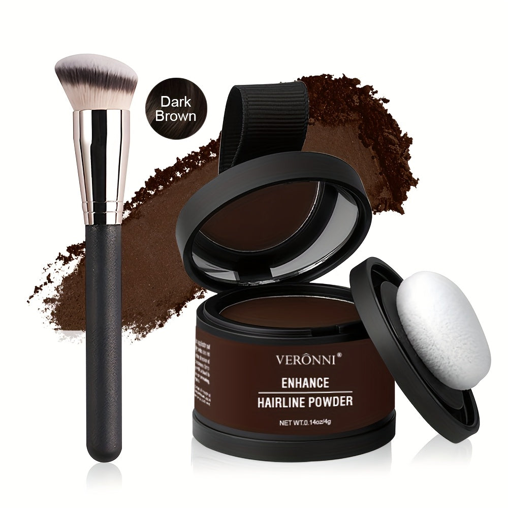 Hairline Shadow Powder Kit with Brush, Instantly Conceal Hairline And Hair Root, Waterproof Hairline Powder Filler for Natural Look