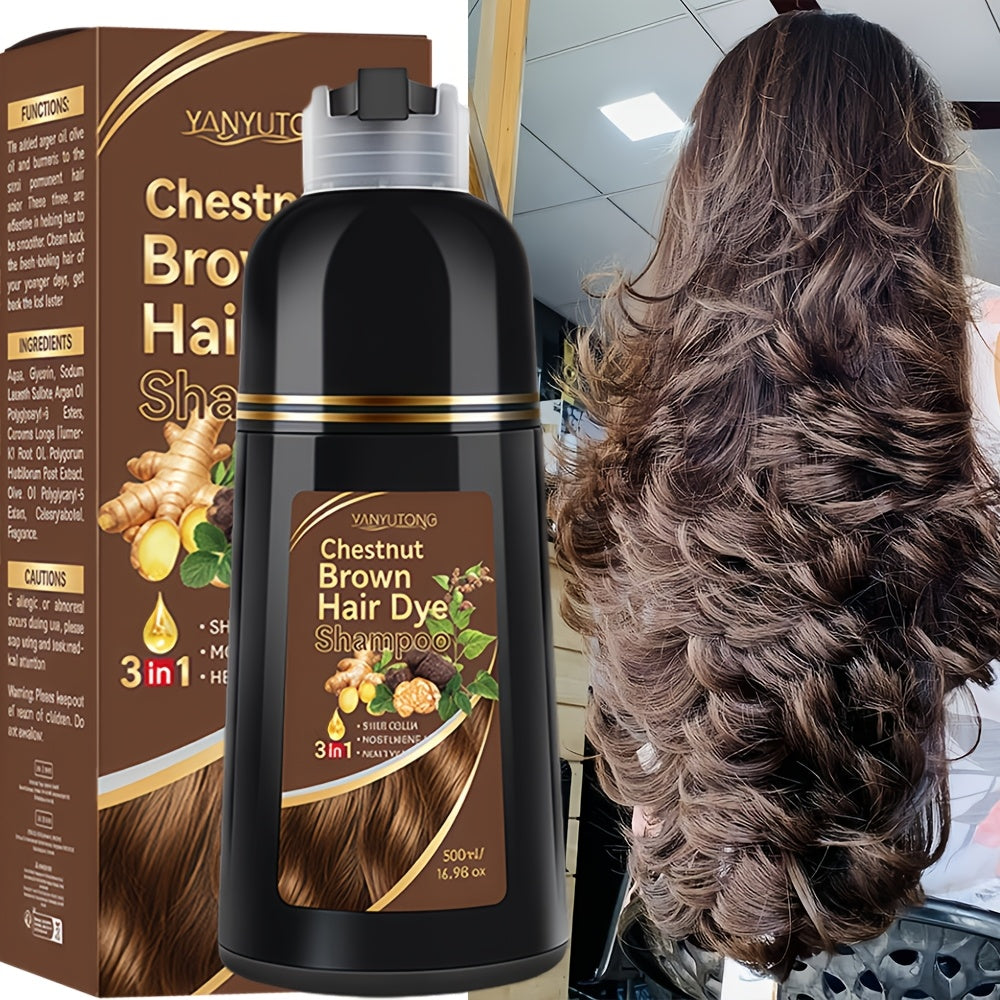 3-In-1 Hair Dye Shampoo for Quick Hair Dyeing with Various Trendy Colors Available in 15 Minutes. The 3-In-1 Herbal Formula Is Ammonia-Free And Has a Long-Lasting Effect for 30 Days