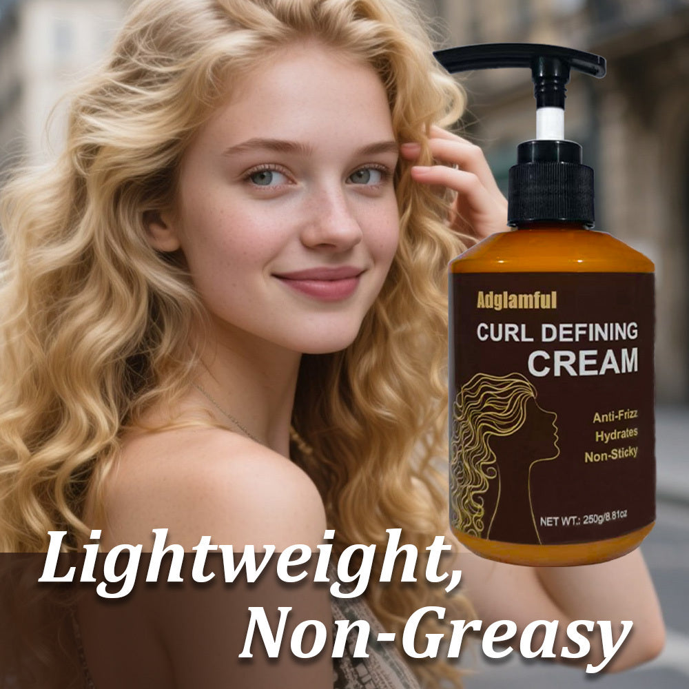 24-Hour Hold Curl Defining Cream - No-Rinse, 3-Minute Styling for Dry Hair, Lightweight & Non-Greasy, Frizz Control, Easy Comb-Through, Unisex Adult Use, Curly Hair Care, Sleek Bottle Design, Nourishing Ingredients, Quick Curls, No Rinse Styling