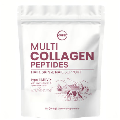 Multi-Source Collagen Powder — Collagen Complex with Skin Nutrients, Hydrolyzed Types I, II & III | Natural Flavor | Anti-Aging Beauty Supplement