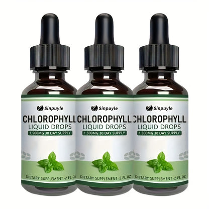 Chlorophyll Liquid Drops – Immune Support, Internal Deodoriser & Skin Health Supplement | Natural Mint Flavour, 4 Month Supply | ShopVora UK
