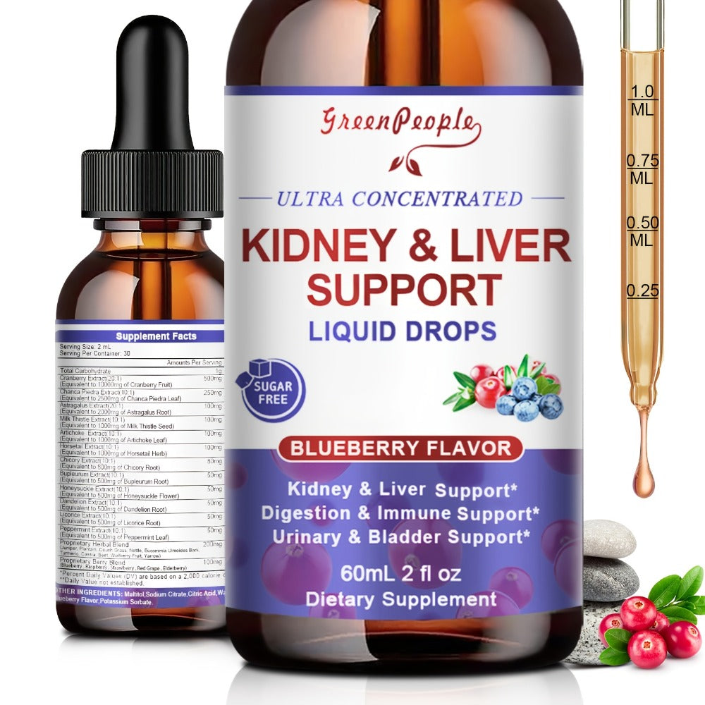 [Vegan Kidney Liver Support] Greenpeople 27-In-1 Vegan Kidney And Liver Health Support Supplement - Alcohol-Free, Natural Herbs, And Milk Thistle | Healthy Liver And Kidney Function. Carefully Selected Ingredients for Balanced Health