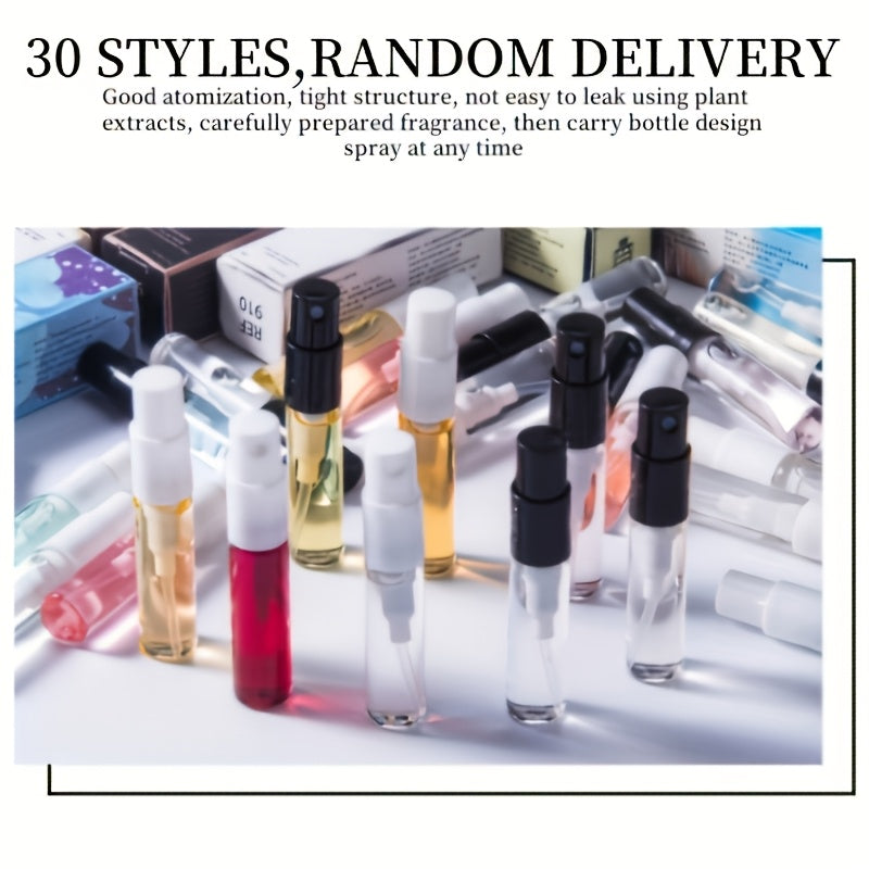 [Random New Arrival: New Arrival: 20-Piece Perfume Set (Random Scents)] Featuring a variety of long-lasting floral and fruity scents, this set utilizes a non-greasy, alcohol-based formula suitable for use on both hair and body. With a light