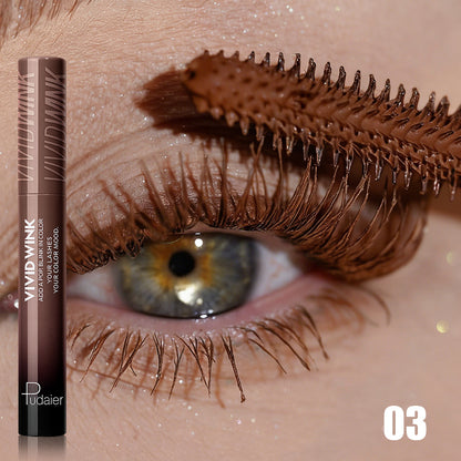 Waterproof Colored Mascara 5 Shades Smudge-Proof Clump-Free Long-Lasting Formula Vivid Eye Makeup for Stage Cosplay Everyday Wear Women