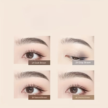 Waterproof Eyebrow Pencil 4-Pack - Smudge Proof Long Lasting Double-Ended with Built-In Brush, Sulfate Free, Natural Look for All Skin Types