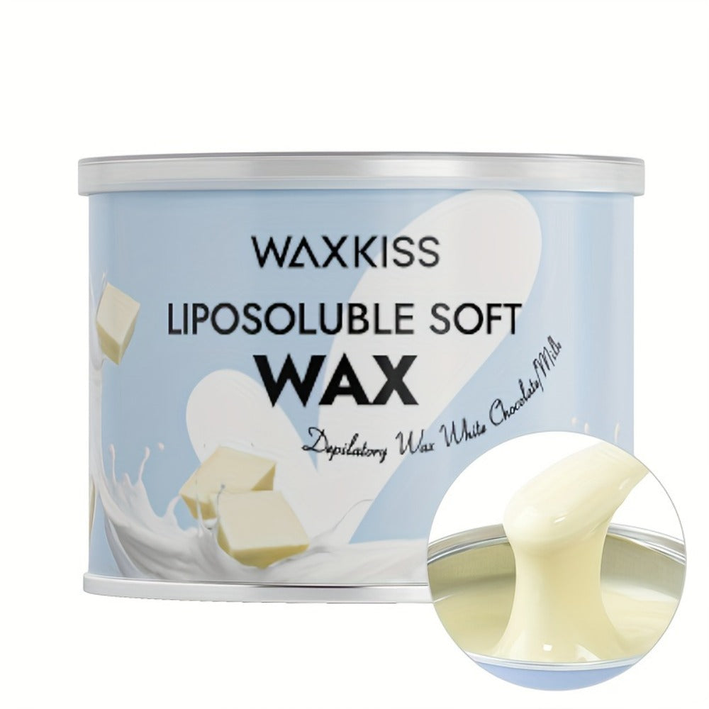 Soft Wax for Hair Removal 400g — WAXKISS Honey & Aloe Vera Waxing Jar, Easy Application for Face, Underarms, Legs, Back & Body | All Skin Types Home & Travel Wax