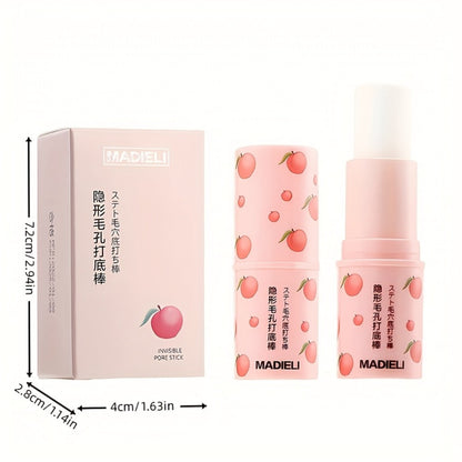 Makeup Primer Stick with Sakura Extract — Cherry Blossom Tinted Base, Lightweight Smooth Blending Formula, Natural Finish for Light to Beige Skin Tones, J-Beauty & K-Beauty Inspired, 1 fl oz