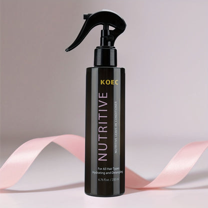 Leave-In Conditioner with Hydrolyzed Keratin & Biotin — Anti-Frizz Detangler, Argan Oil & Plant Extracts, Repairs Split Ends & Breakage, Color-Safe for Curly, Dry & Damaged Hair, 6.76 oz