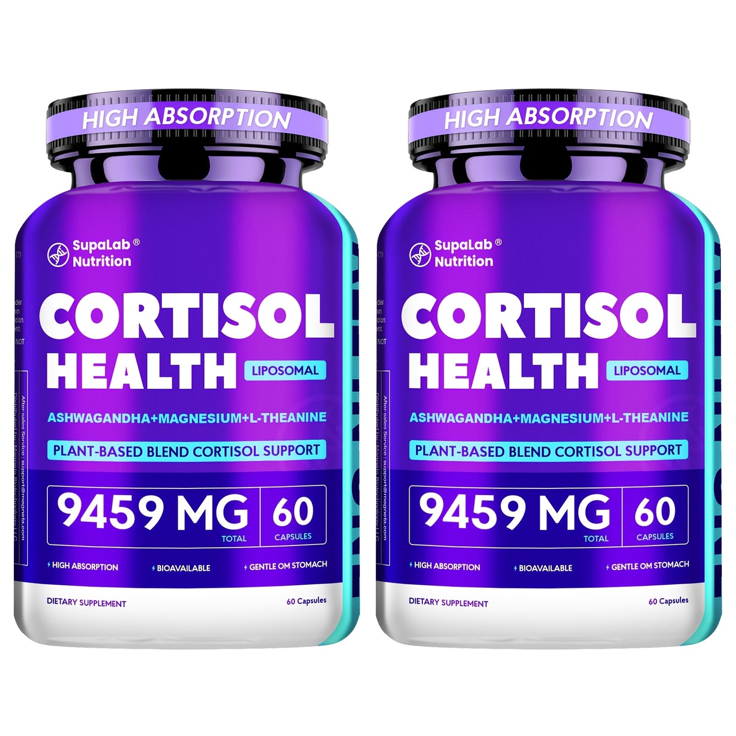 Stress Relief Supplement Capsules with Ashwagandha Rhodiola Rosea L-Theanine & Magnesium | Cortisol Balance Restful Sleep & Mood Support | 120 Capsules 4-Month Supply for Men & Women