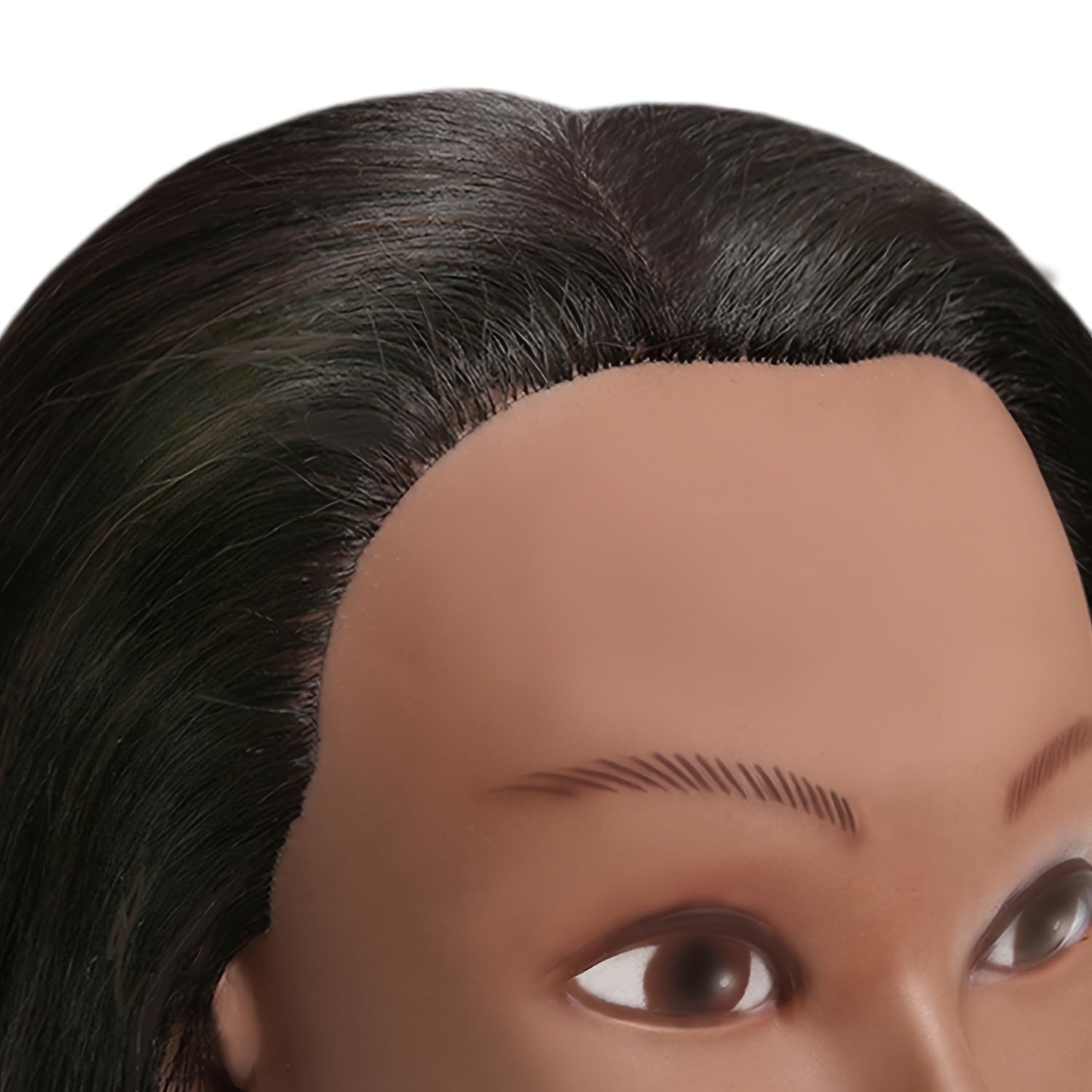 18" Mannequin Head With Hair, Hairdresser Cosmetology Mannequin Manikin Training Practice Doll Head For Hair Styling Clamp Holder Hair Comb Hair Clip