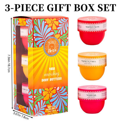 Body Butter Set for Women & Men Solo En Ibiza 3-Piece 3 Scents Long-Lasting Fragrance Body Cream 1.76 fl oz Each - Perfect for Daily Use Dating Parties & Gifting