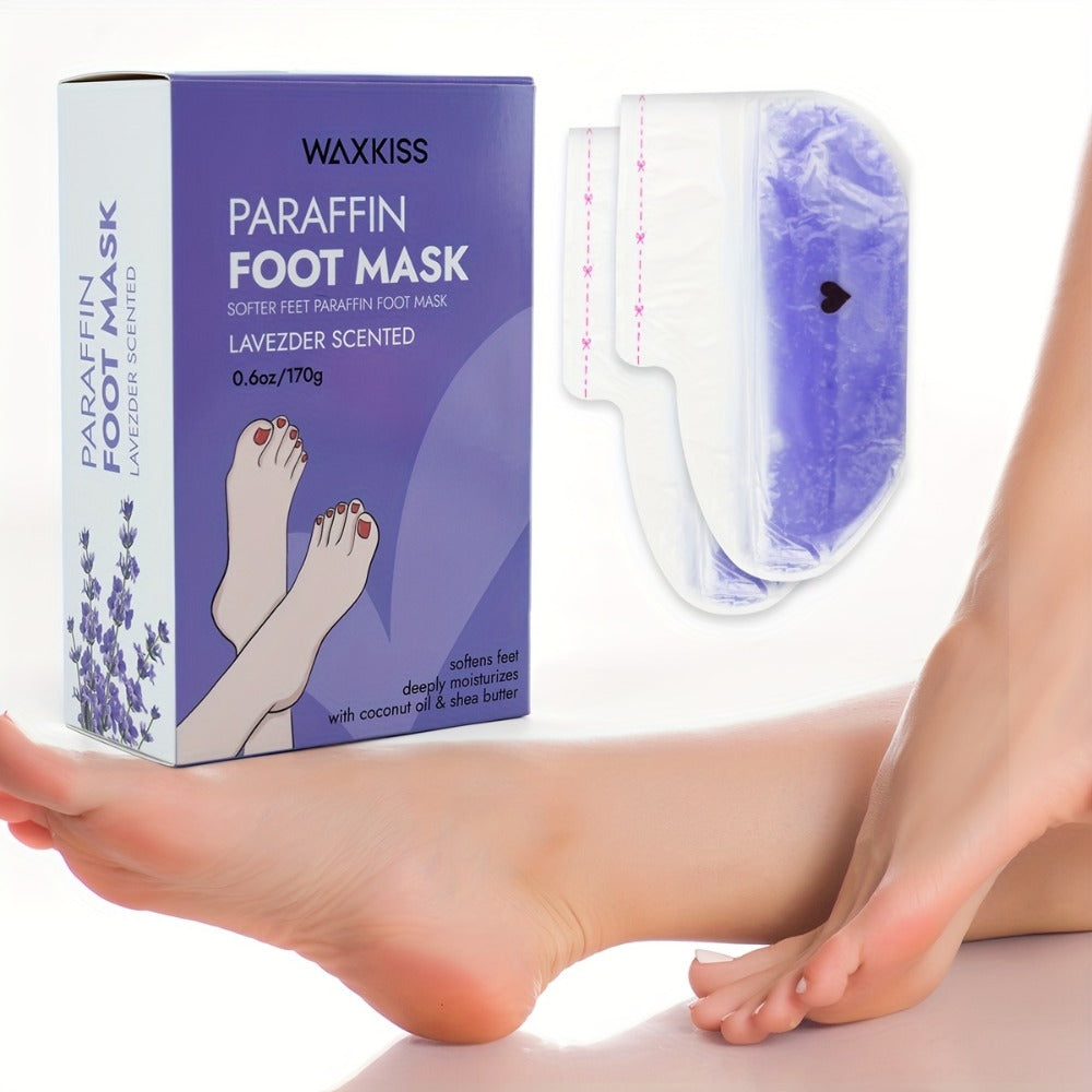 WAXKISS Gift Box Paraffin Beauty Mask Hand and Foot Mask Home Care Stone Wax Hand Mask Foot Mask New Formula Long-Lasting Smooth Soft Care Easy to Use Precise Care for Hands and Feet Smooth Hand and Foot Experience Pink Grapefruit Purple Lavender