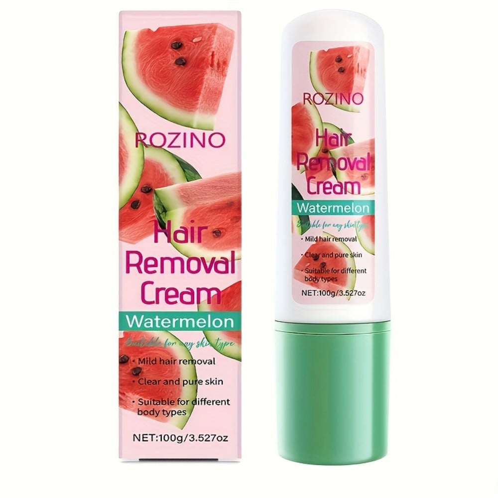 Use Once For, 3-Month Effectiveness, 100g Watermelon Hair Removal Cream, Instant Hair Removal, Non Irritating To The Light Beige, Smooth And Residue Free Semi Permanent, Used For Hair Removal On The Face, Lips, Armpits, Legs Arms And Private Areas
