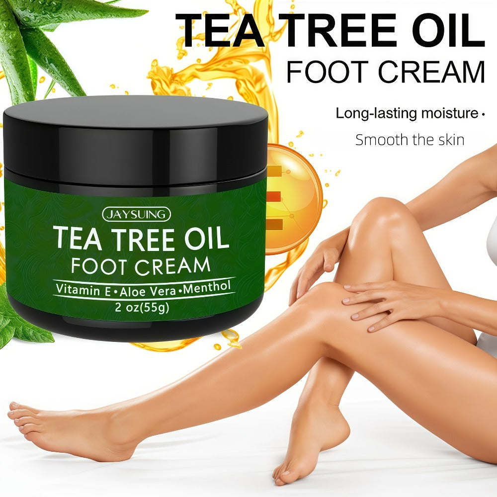 2pcs Tea Tree Oil Hand & Foot Care Cream, Suitable for Dry And Rough Skin, Containing Vitamins, Coconut Oil, And Plant Extracts. It Soothes And Moisturizes Feet, Leaving Skin Smooth. Ideal Gift Choice